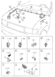 1999 Acura SLX Clip, Pipe Diagram for 8-94442-883-1