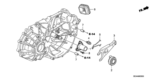 2008 Acura TSX MT Clutch Release Diagram