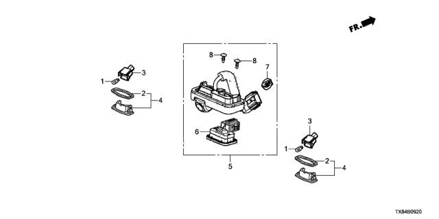 2013 Acura ILX Hybrid License Light - Rear Camera Diagram