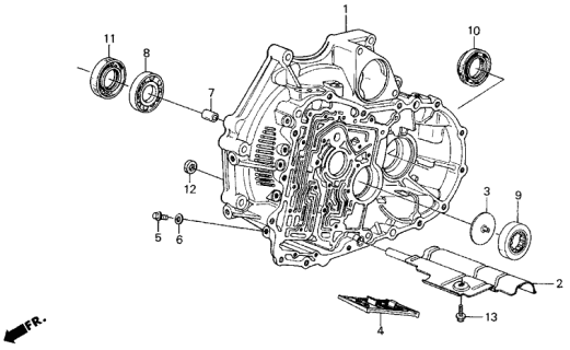 1986 Acura Legend Plate, Baffle Diagram for 21220-PG4-020