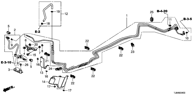 2021 Acura RDX Clamp E, Fuel Pipe Diagram for 91598-TA1-L01