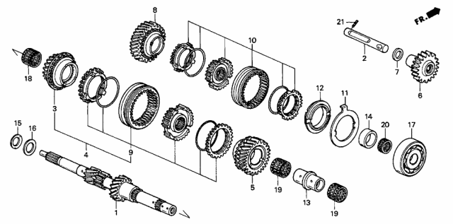 2000 Acura Integra MT Mainshaft Diagram