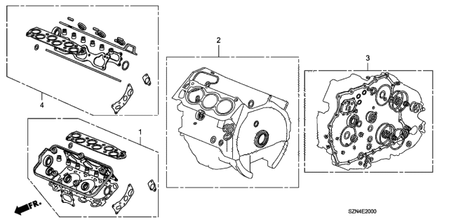 2012 Acura ZDX Gasket Kit Diagram