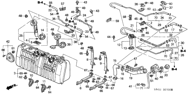 2001 Acura NSX Fuel Tank Diagram