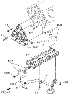 1996 Acura SLX 4 Door 4XS (BASE) KA 4AT Oil Pump - Oil Strainer Diagram