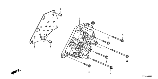 2014 Acura RLX 4 Door TECH (AUDIO) KA 6AT AT Manual Valve Body Diagram