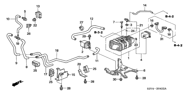 2006 Acura MDX Joint, Three Way Diagram for 17743-S9V-A01