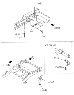 1998 Acura SLX Retainer, Left Rear Side Bumper Diagram for 8-97803-993-2