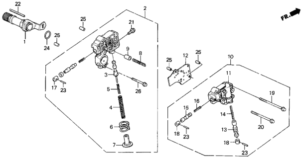 1989 Acura Integra 3 Door LS KA 4AT AT Regulator Diagram