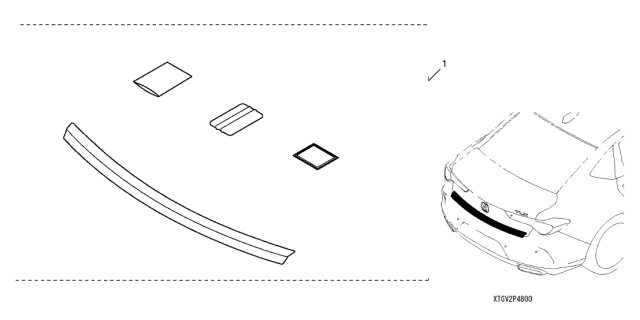 2021 Acura TLX Rear Bumper Applique Diagram