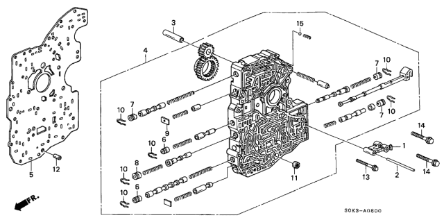 1999 Acura TL Plate, Main Separating Diagram for 27112-P7T-000