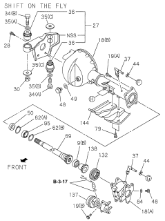 1999 Acura SLX 4 Door 4LS (PREMIUM) KA 4AT Axle Components Diagram