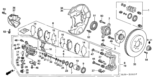 1993 Acura NSX Seal, Rear Bearing (Inner) Diagram for 91255-SL0-000