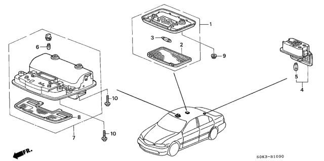 2003 Acura TL Interior Light Diagram