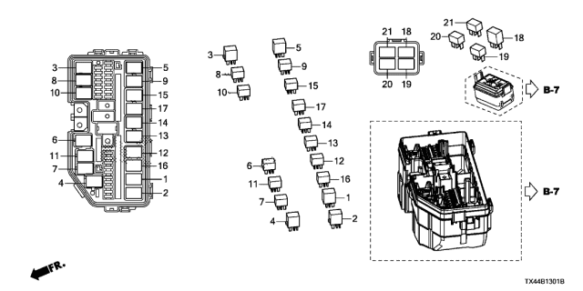 2014 Acura RDX Control Unit - Engine Room Diagram 2