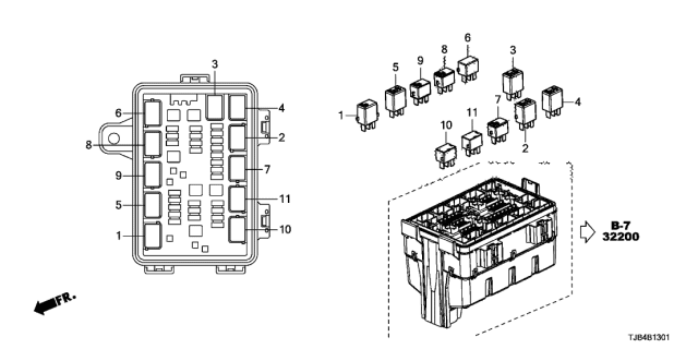 2021 Acura RDX Control Unit - Engine Room Diagram 2