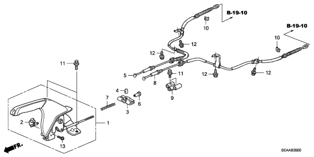 2008 Acura TSX 4 Door TSX (NAVIGATION) KA 5AT Parking Brake Diagram