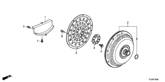 2011 Acura TSX Torque Converter Assembly Diagram for 26000-R40-315