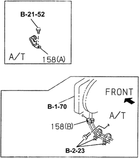 1996 Acura SLX 4 Door 4LS (PREMIUM) KA 4AT AT Gear Shifter - Quadrant Box Diagram