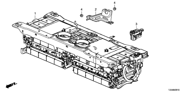 2019 Acura MDX 5 Door TECH (HYBRID (AWD)) KA DCT Battery Pack Diagram