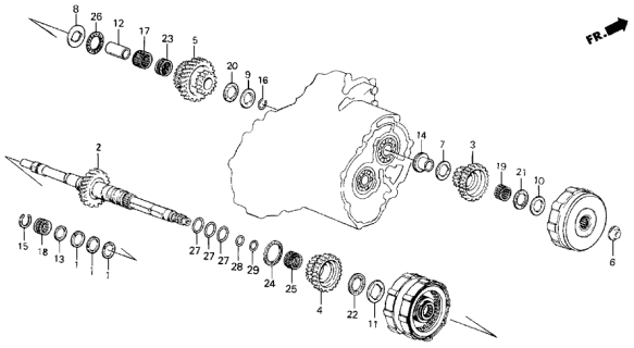 1986 Acura Integra Ring, Snap (26MM) Diagram for 90613-PA9-000