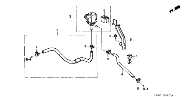 2001 Acura NSX Clamp, Fuel Hose Diagram for 16725-PK2-000