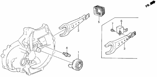 1989 Acura Legend MT Clutch Release Diagram