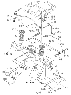 1999 Acura SLX Rear Stabilizer Link Diagram for 8-97018-125-2