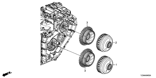 2018 Acura TLX 4 Door 24BASE (L4) KA DCT AT Clutch (Main/Secondary) Diagram