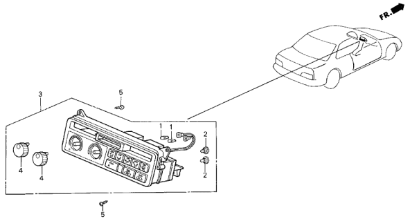 1993 Acura Legend 2 Door L KA 6MT Heater Control Diagram