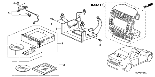 2008 Acura TSX 4 Door TSX (NAVIGATION) KA 5AT Navigation System Diagram
