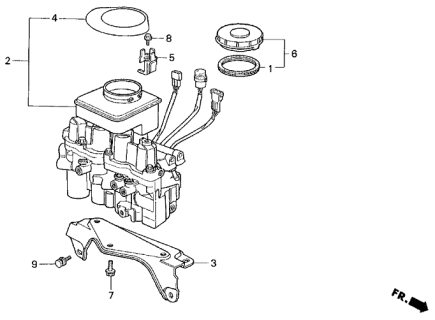 1990 Acura Legend 2 Door L (MOQUETTE) KA 4AT Modulator Diagram