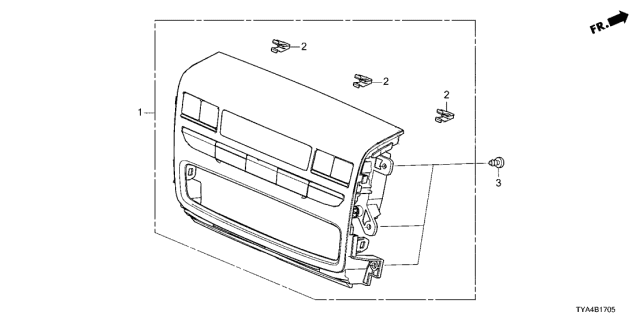 2022 Acura MDX Control, Rear Nh892L Diagram for 79650-TYA-A41ZA