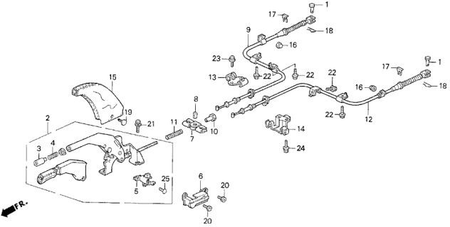 1992 Acura Vigor Switch, Parking Brake Diagram for 47342-SL5-A01