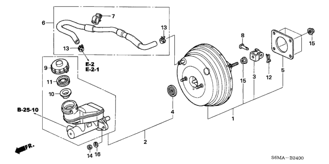 2006 Acura RSX Power Set, Master (7"+8") Diagram for 01469-S6M-A30