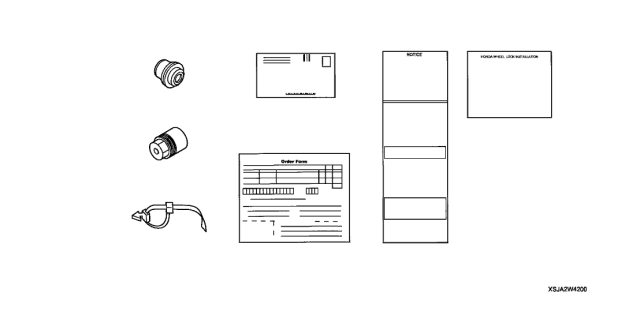 2009 Acura MDX 5 Door MDX KA 5AT Wheel Lock Diagram