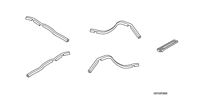 2009 Acura MDX Guard, Door Edge (Mocha Metallic) Diagram for 08P20-STX-2C0