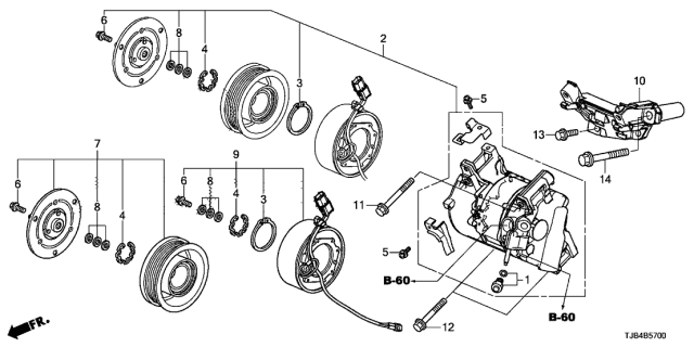 2019 Acura RDX Stator Set Diagram for 38924-6B2-A01