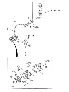 1998 Acura SLX Pump Assembly, Power Steering Oil Diagram for 8-97185-604-0