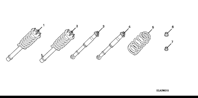 2008 Acura RL Suspension Assembly, A-Spec Diagram for 08W60-SJA-200