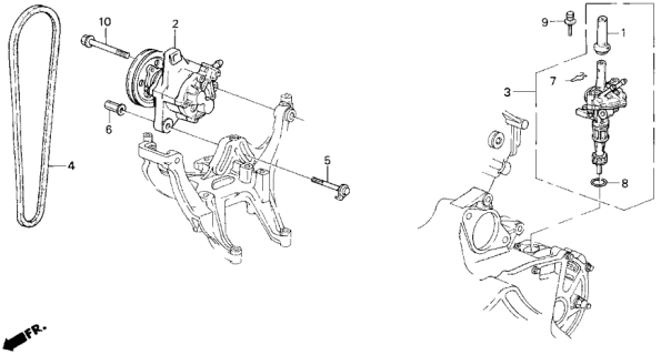 1989 Acura Legend P.S. Pump - Speed Sensor Diagram