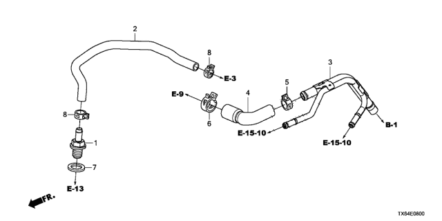 2013 Acura ILX PCV Tube (2.0L) Diagram