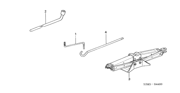 2001 Acura CL Tools - Jack Diagram