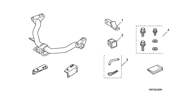 2013 Acura MDX 5 Door TECH KA 6AT Trailer Hitch Diagram