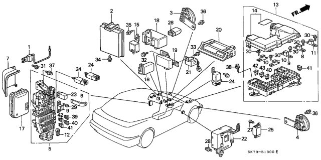 1991 Acura Integra Fuse Box - Relay Diagram