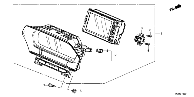 2013 Acura ILX Hybrid 4 Door TECH KL CVT Center Display Diagram