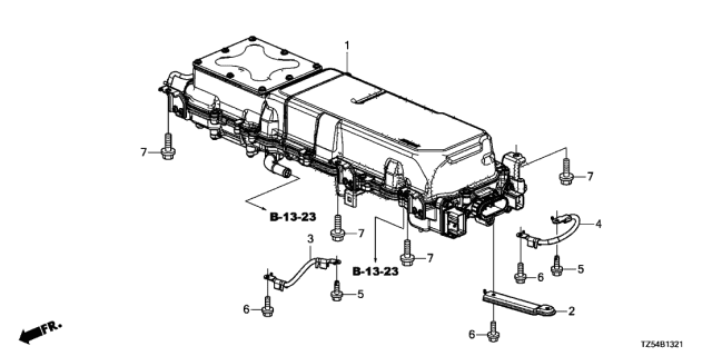 2019 Acura MDX PCU Assembly Diagram for 1B000-5WS-A22