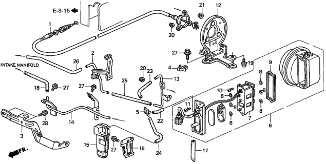 1997 Acura TL Tank, Vacuum Diagram for 36625-P5G-A01