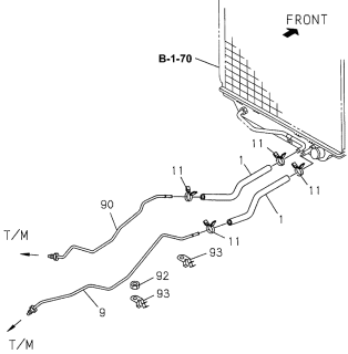 1997 Acura SLX Clip, Bracket Diagram for 8-97072-948-0