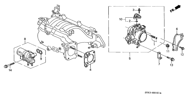 2001 Acura Integra Throttle Body Diagram